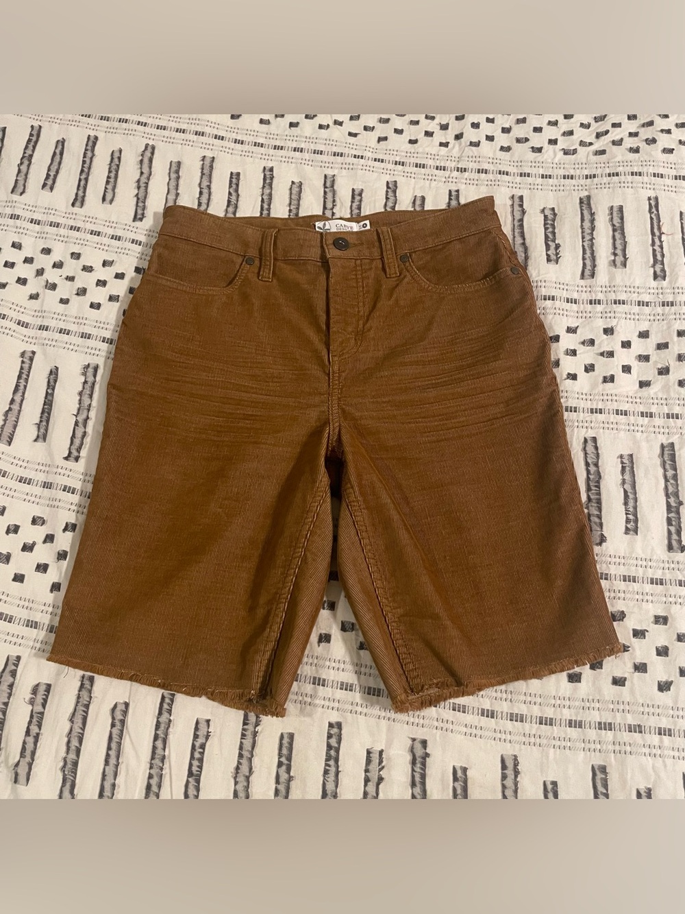 Carve Designs Corduroy Raw Hem Bermuda Shorts - Picture 2 of 6